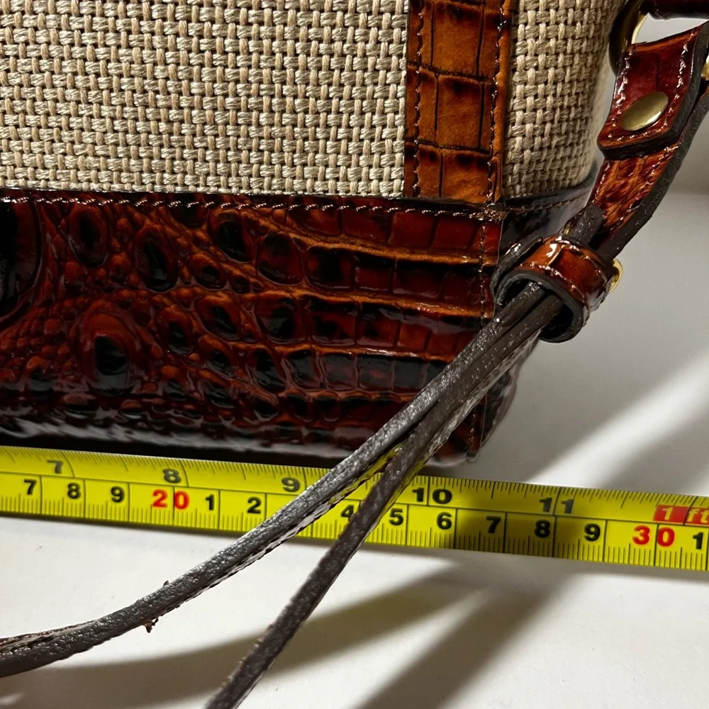 Brahmin Leather/Mesh satchel/shoulder Bag